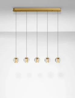 Lampa wisząca Holitt LED x5 złota