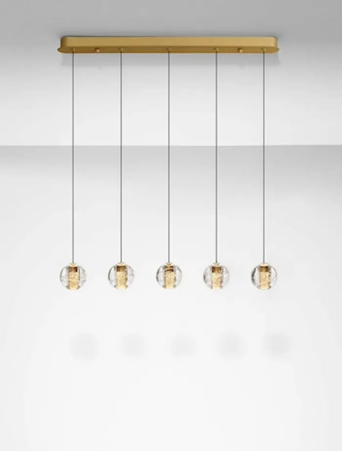 Lampa wisząca Holitt LED x5 złota