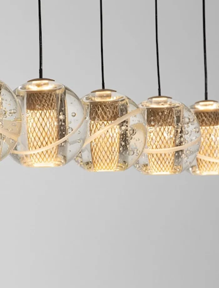 Lampa wisząca Holitt LED x5 złota