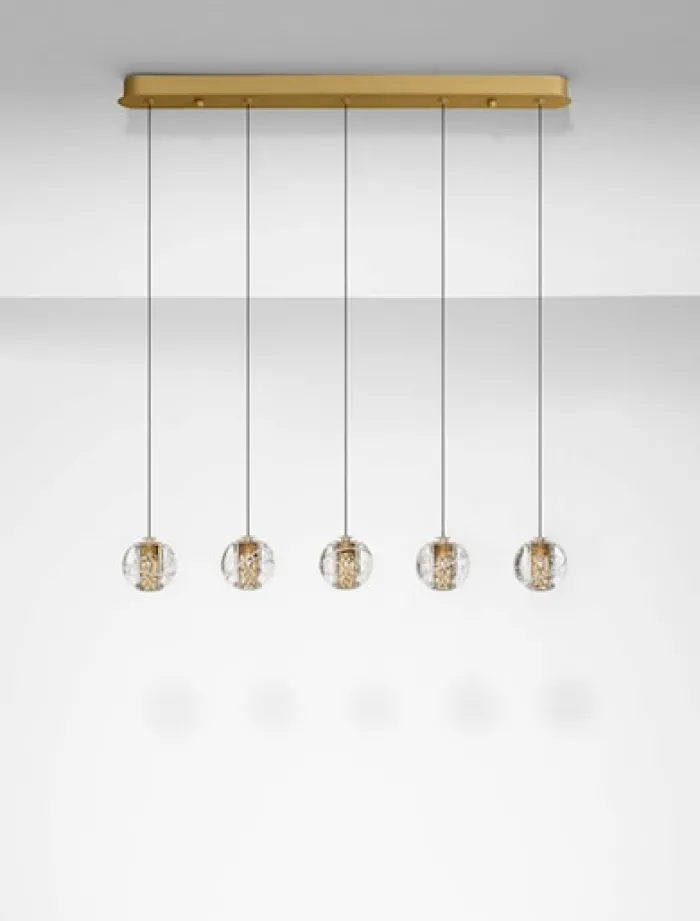 Lampa wisząca Holitt LED x5 złota