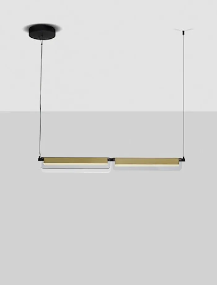 Lampa wisząca Hullows LED czarno-złota
