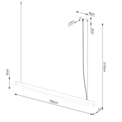 Lampa wisząca Jorun LED 150 cm czarna 4000K