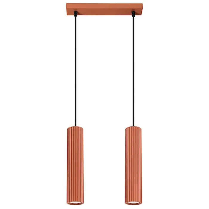 Lampa wisząca Karbon 2 ochra czerwona