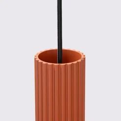 Lampa wisząca Karbon 2 ochra czerwona