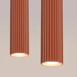 Lampa wisząca Karbon 2 ochra czerwona