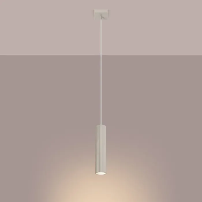 Lampa wisząca Karbon x1 beżowa