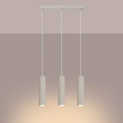 Lampa wisząca Karbon x3 beżowa