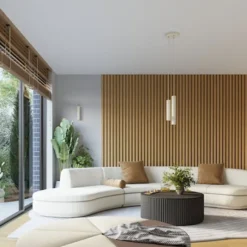 Lampa wisząca Karbon x3 beżowa na okrągłej podsufitce
