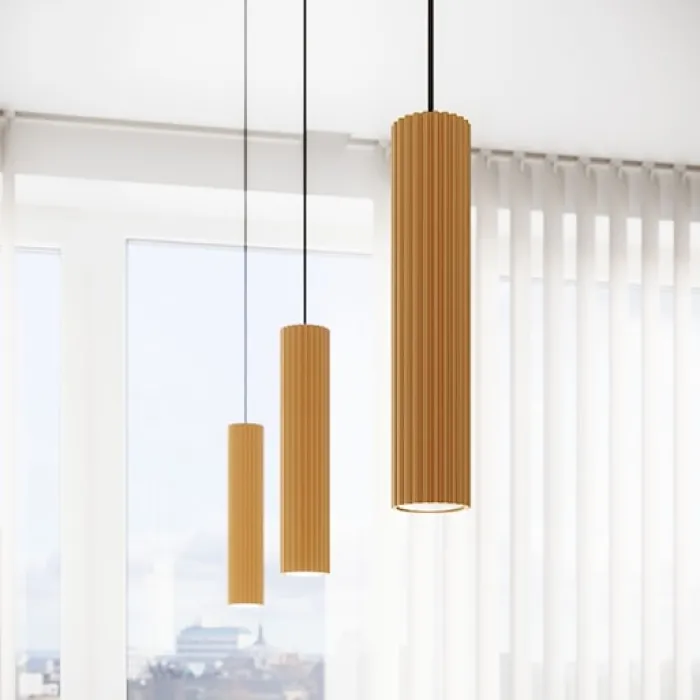 Lampa wisząca Karbon x1 złota