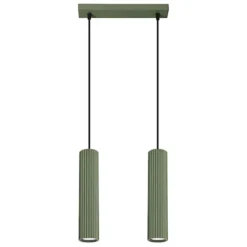 Lampa wisząca Karbon 2 zielona oliwka