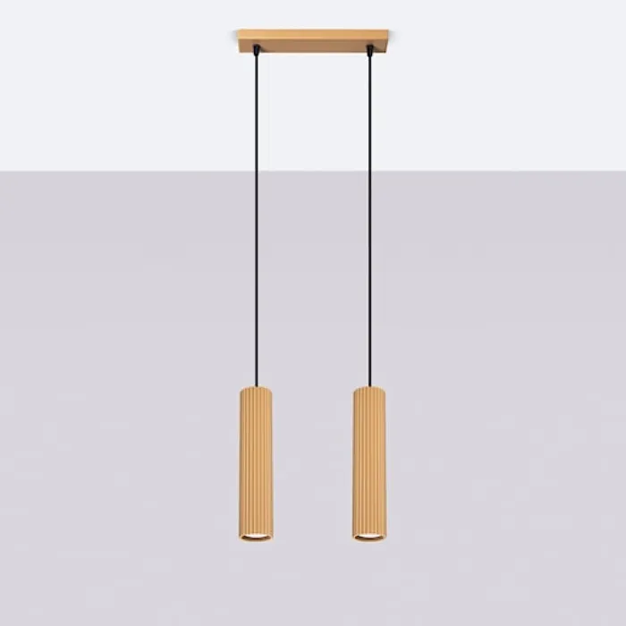 Lampa wisząca Karbon 2 złota