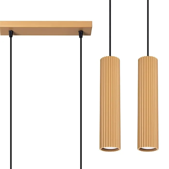 Lampa wisząca Karbon 2 złota
