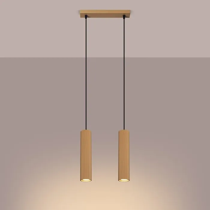 Lampa wisząca Karbon 2 złota