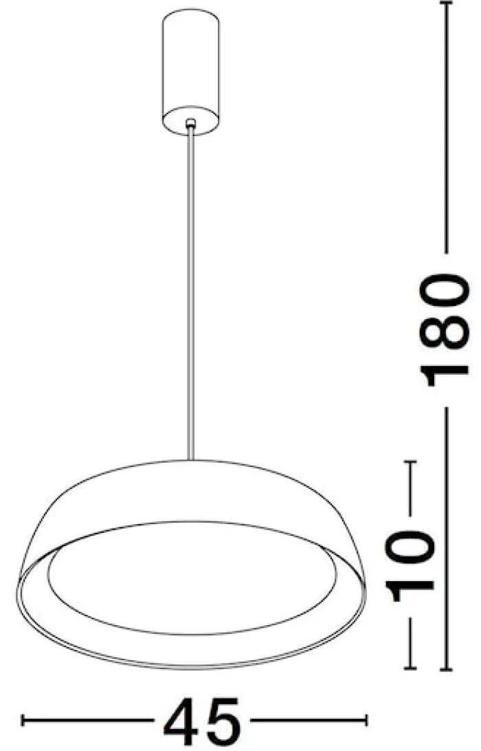 Lampa wisząca Kessov LED brązowo-biała