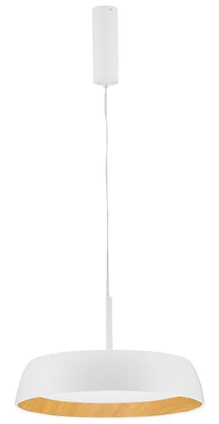 Lampa wisząca Kessov LED brązowo-biała