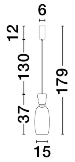 Lampa wisząca Kiands LED x1 niebiesko-złota