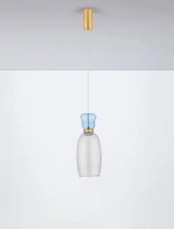 Lampa wisząca Kiands LED x1 niebiesko-złota
