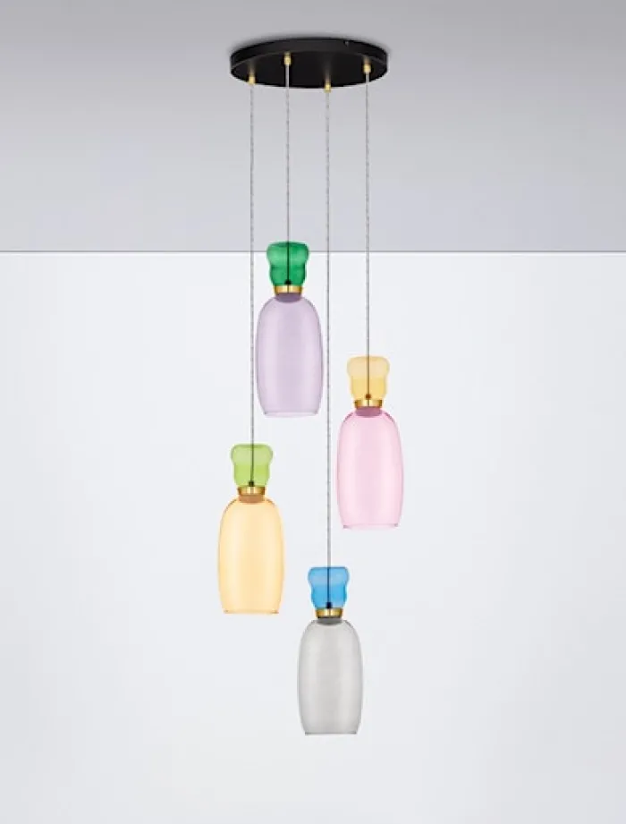Lampa wisząca Kiands LED x4 wielokolorowa