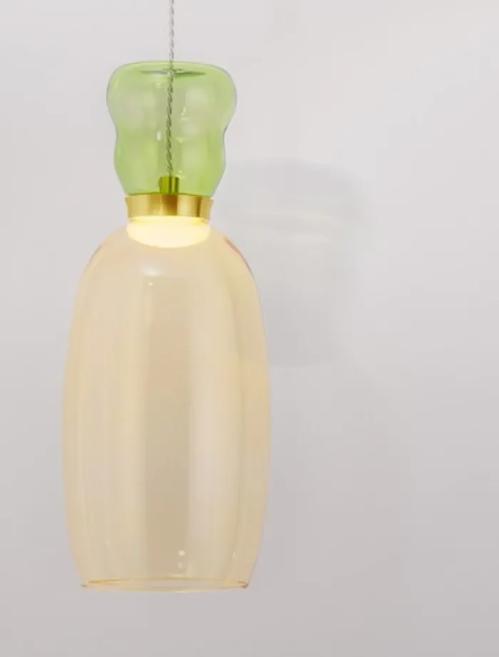 Lampa wisząca Kiands LED x1 zielono-złota