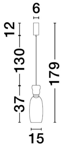 Lampa wisząca Kiands LED x1 zielono-złota