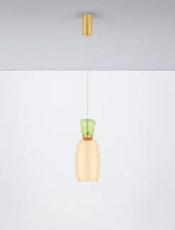 Lampa wisząca Kiands LED x1 zielono-złota