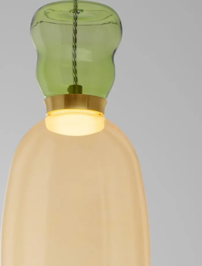 Lampa wisząca Kiands LED x1 zielono-złota