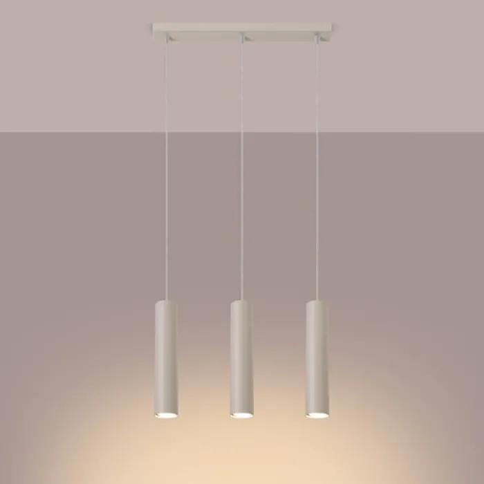 Lampa wisząca Lagos 3L beżowa