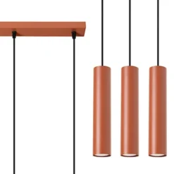Lampa wisząca Lagos 3L ochra czerwona