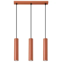 Lampa wisząca Lagos 3L ochra czerwona