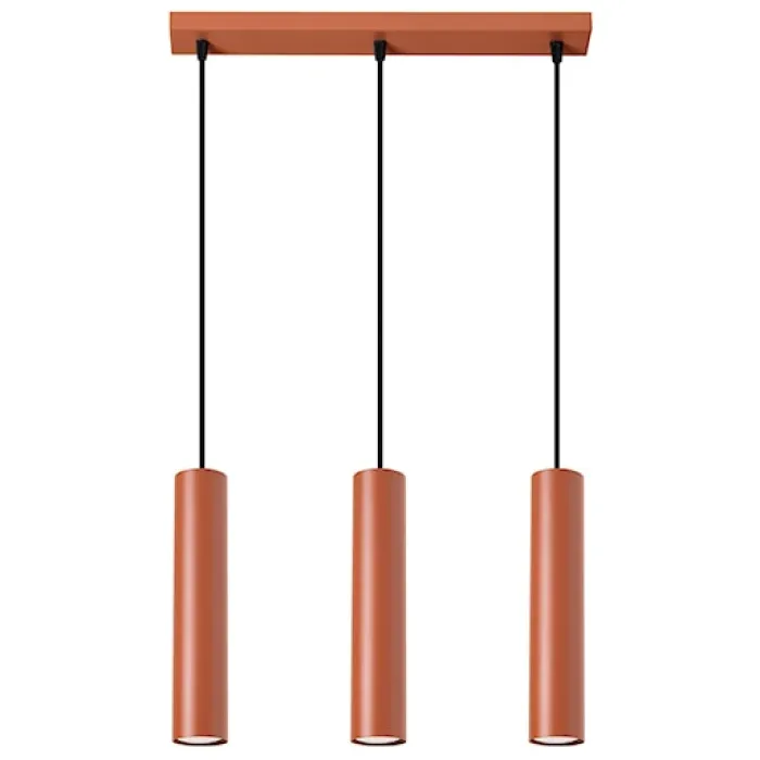 Lampa wisząca Lagos 3L ochra czerwona