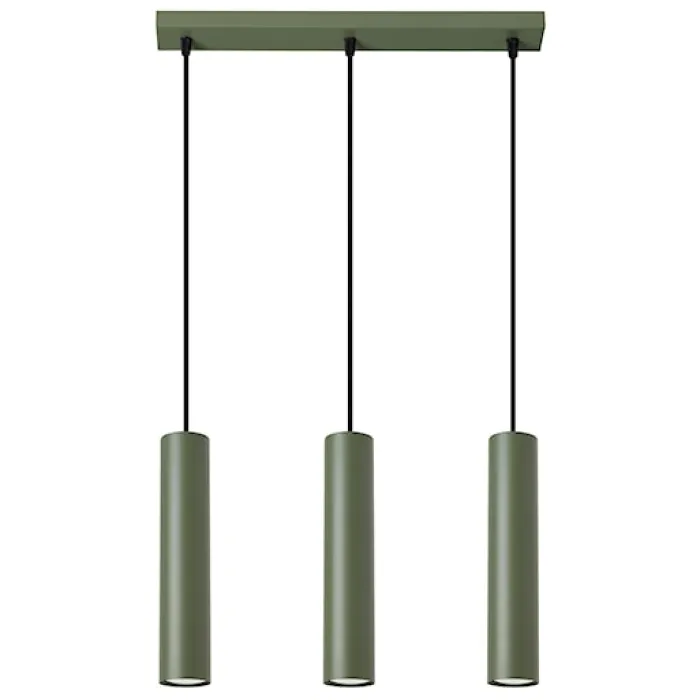 Lampa wisząca Lagos 3L zielona oliwka