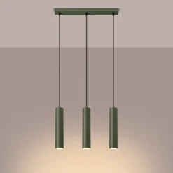 Lampa wisząca Lagos 3L zielona oliwka