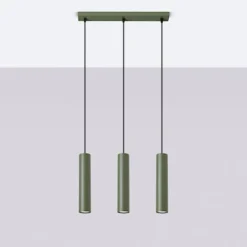 Lampa wisząca Lagos 3L zielona oliwka
