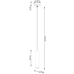 Lampa wisząca Lagos 1 ochra czerwona