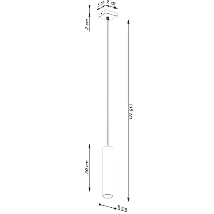 Lampa wisząca Lagos 1 ochra czerwona