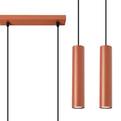 Lampa wisząca Lagos 2 ochra czerwona