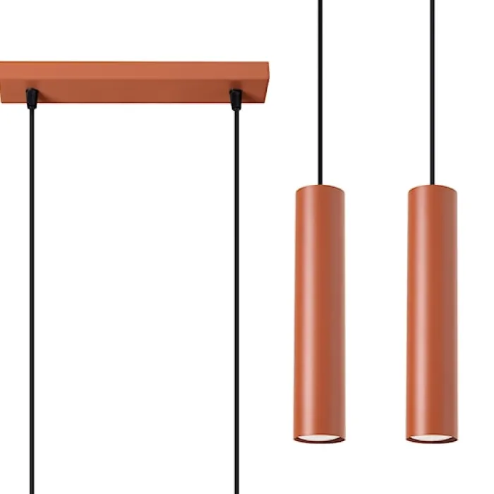 Lampa wisząca Lagos 2 ochra czerwona