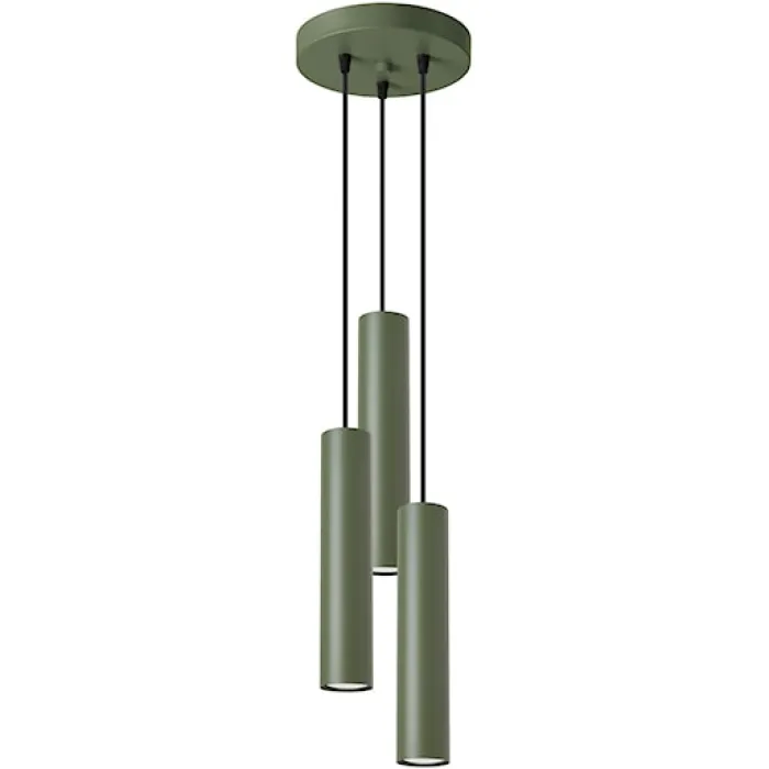 Lampa wisząca Lagos 3P zielona oliwka
