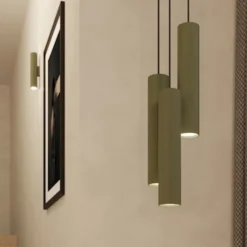 Lampa wisząca Lagos 3P zielona oliwka