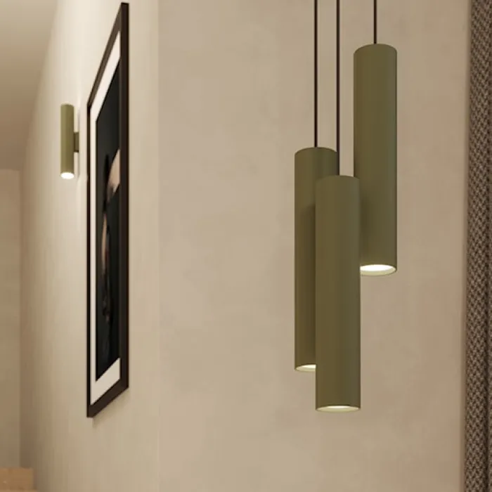 Lampa wisząca Lagos 3P zielona oliwka