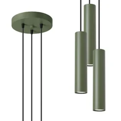 Lampa wisząca Lagos 3P zielona oliwka