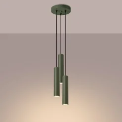 Lampa wisząca Lagos 3P zielona oliwka