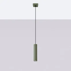 Lampa wisząca Lagos 1 zielona oliwka