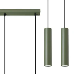 Lampa wisząca Lagos 2 zielona oliwka