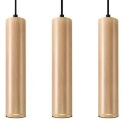 Lampa wisząca Lino 3L naturalne drewno