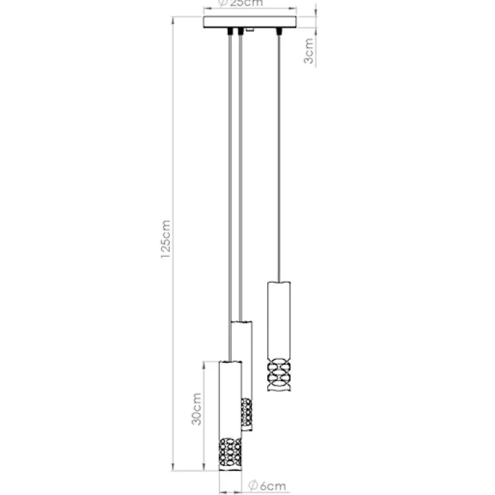 Lampa wisząca Liro 3P biały