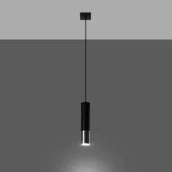 Lampa wisząca Loopez 1 czarny/chrom
