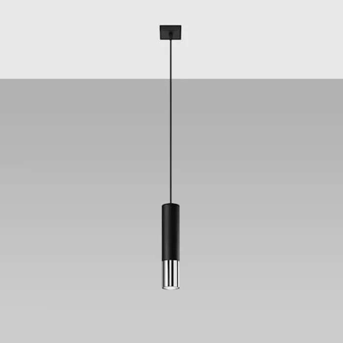 Lampa wisząca Loopez 1 czarny/chrom