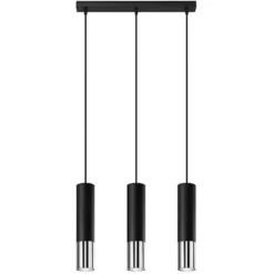 Lampa wisząca Loopez 3L czarny/chrom