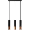 Lampa wisząca Loopez 3L czarny/miedź